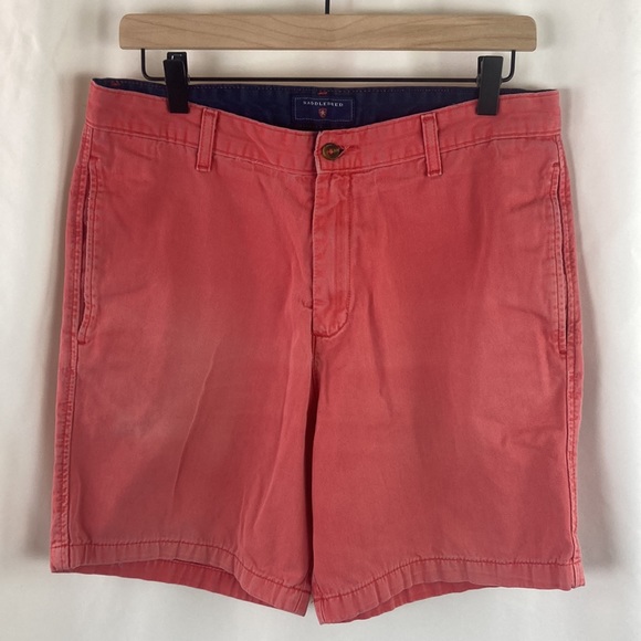Saddlebred Red Flat Front Chino Shorts Size 32 - Picture 4 of 15